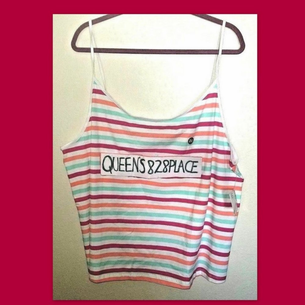 Nwt Joe Boxer 3X red Striped Stretch Tank Top